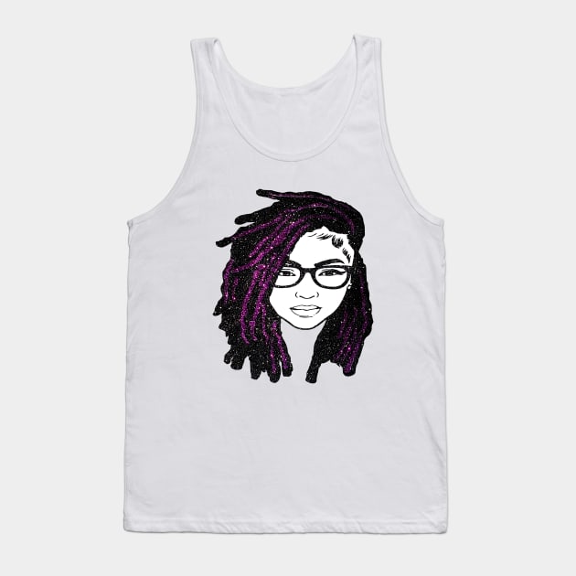 Afro Woman Dreads Hairstyle Nubian Diva Princess Queen African American Female Tank Top by sudaisgona